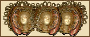 Digital image developed from ceramic form "Ancestral Trio -  Golden Girls" Ancestor series