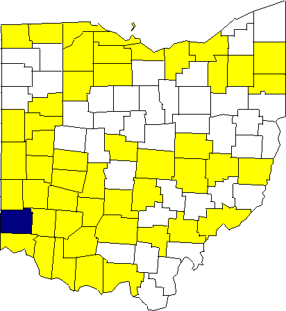 counties ohio oh county map been