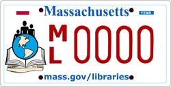 Massachusetts Library License Plates