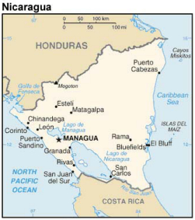 Nicaragua Coffee Map