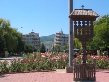 Garden and apartment blocks