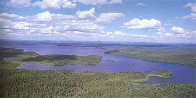 Aerial view of the Allagash watershed