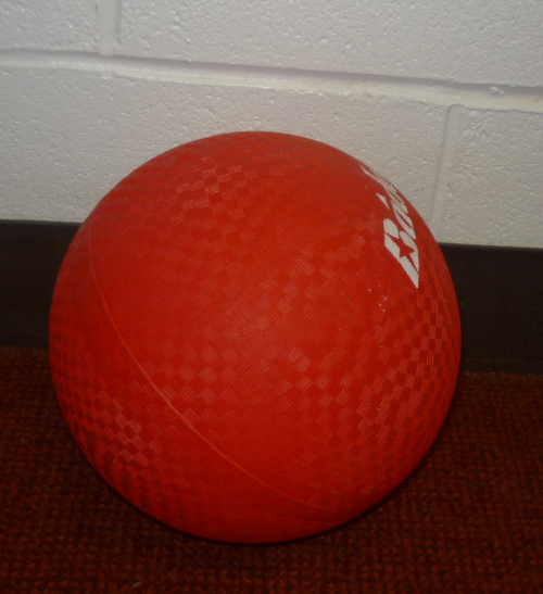 red playground ball