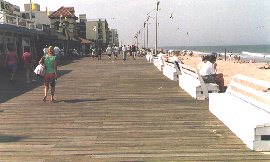 On the boardwalk, down by the sea!